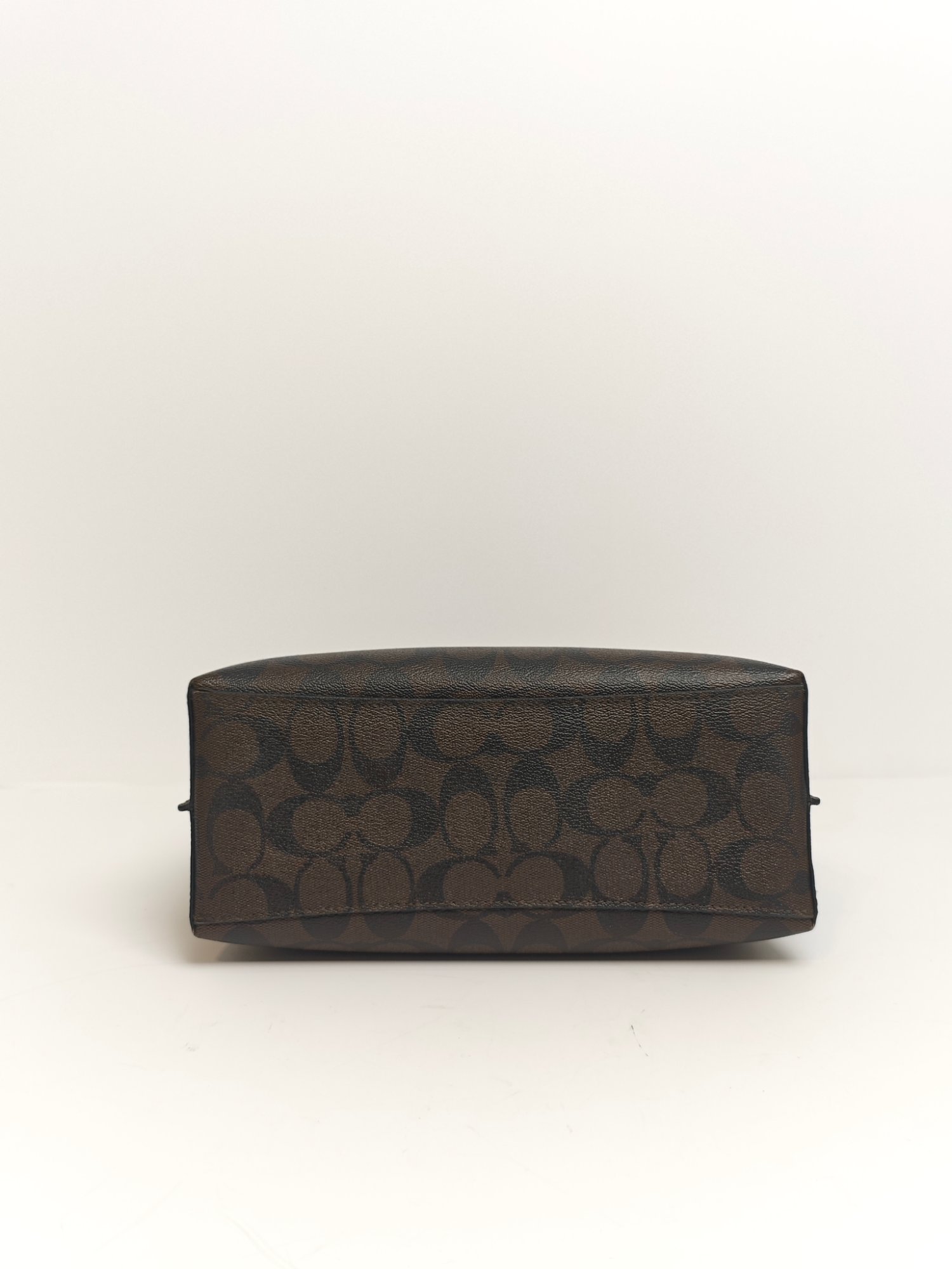 TJCCH-63441 Coach Mollie 25 Tote Bag In Signature Canvas Brown Black PRELOVED NETT