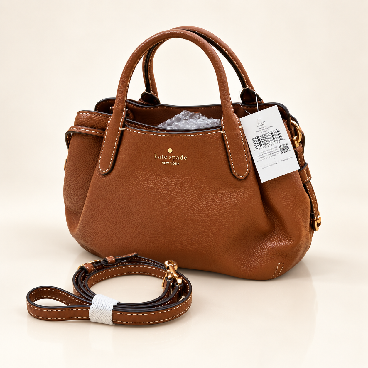 TJKS-63321 Kate Spade Dumpling Small Satchel Bag Warm Ginger PRELOVED NETT