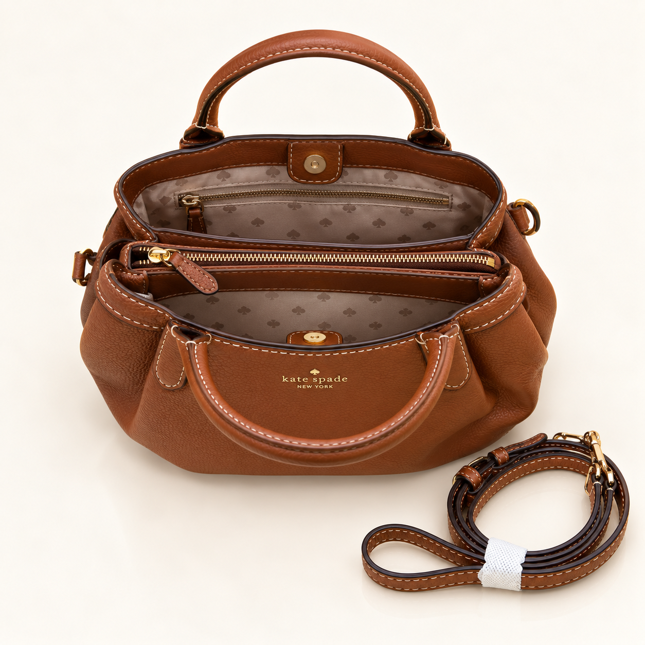 TJKS-63321 Kate Spade Dumpling Small Satchel Bag Warm Ginger PRELOVED NETT