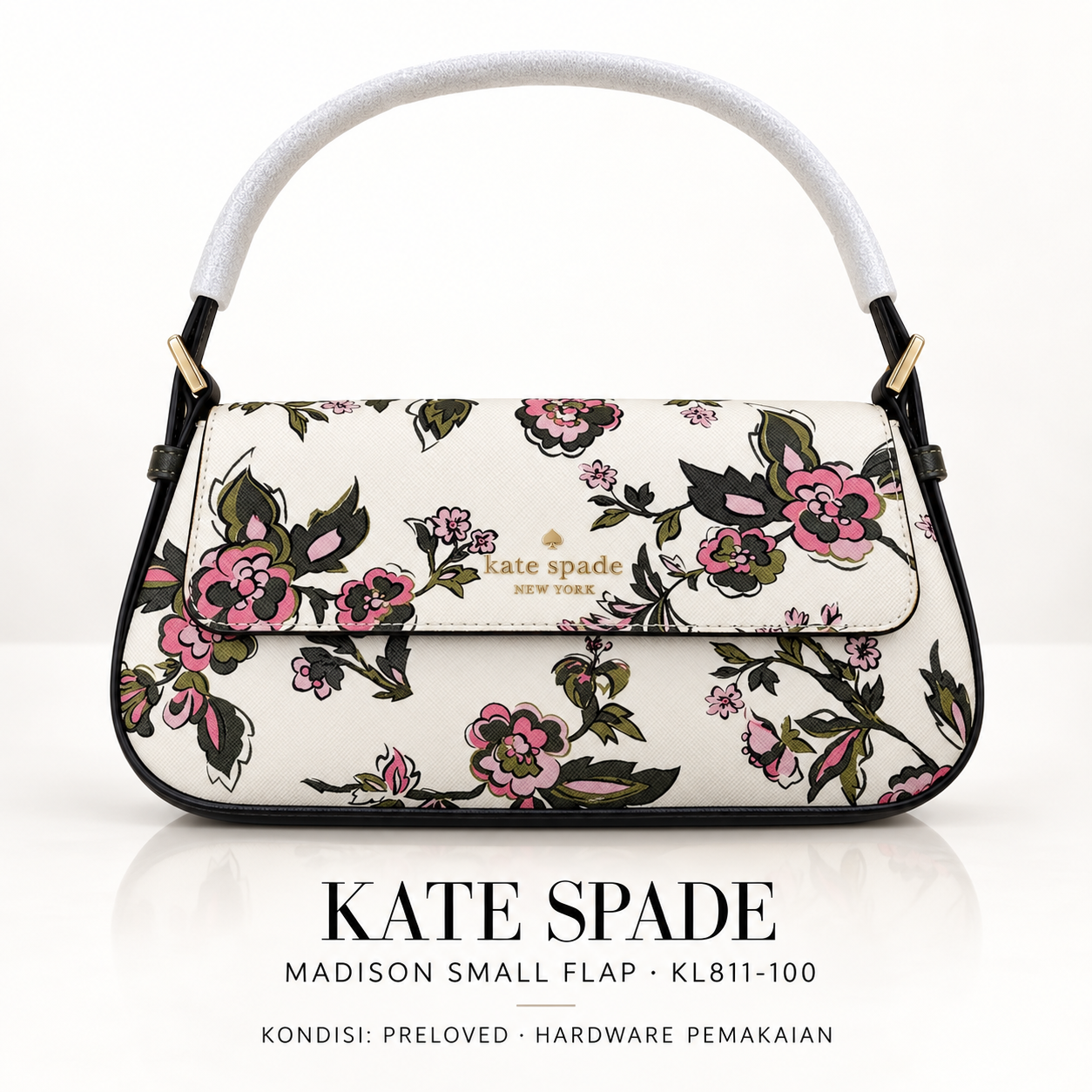 Kate Spade Madison Small Flap Shoulder Bag Meringue Multi PRELOVED