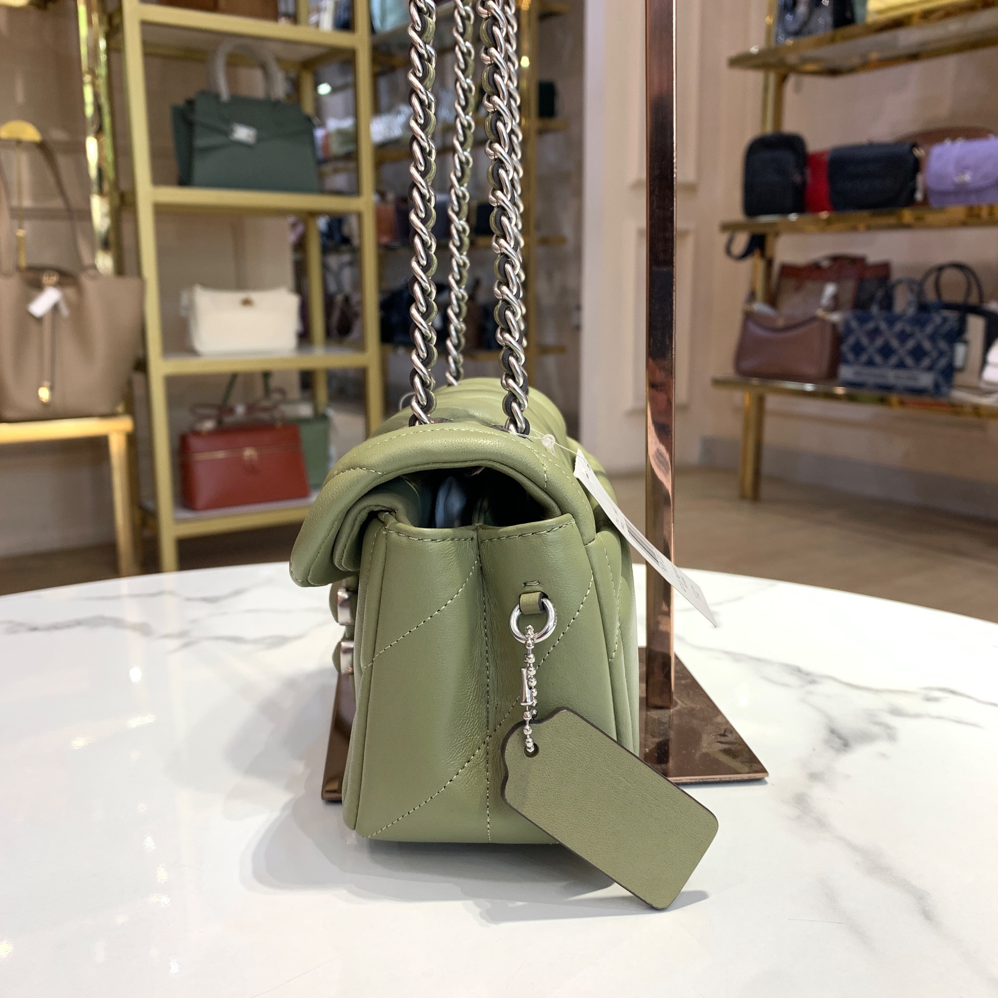 TJCCH-63342 Coach Tabby Shoulder Bag 20 Quilted Moss NBU NETT
