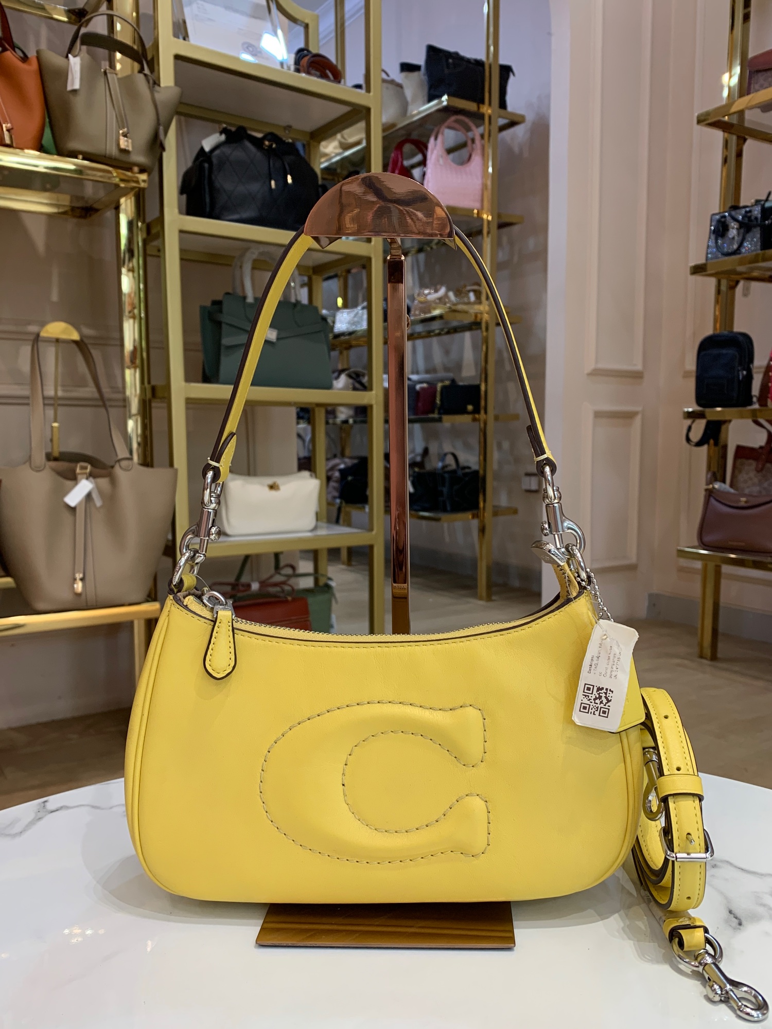 NCCH-56754 Coach Teri Shoulder Bag C Deboss Daisy New NETT