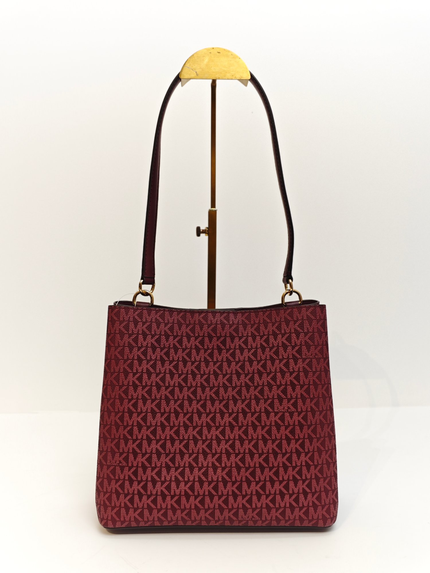 TJMK-63264 Michael Kors Pratt Medium Bucket Shoulder Bag Oxblood NBU