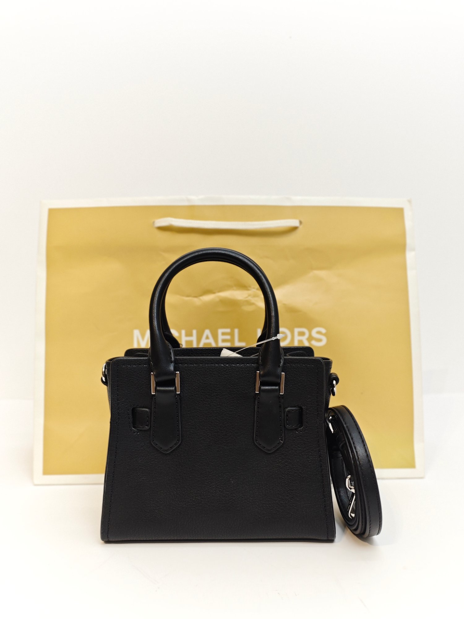 TJMK-63465 Michael Kors Hamilton Mini Tote Crossbody Bag Black PRELOVED