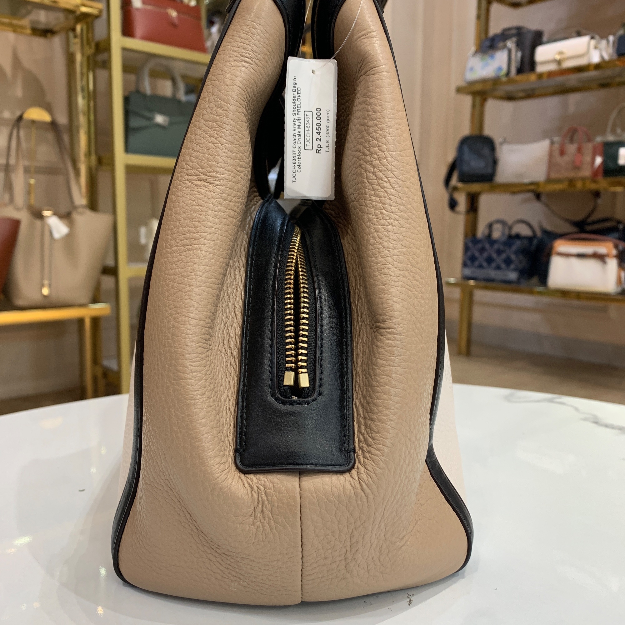 TJCCH-63437 Coach kristy Shoulder Bag In Colorblock Chalk Multi PRELOVED NETT