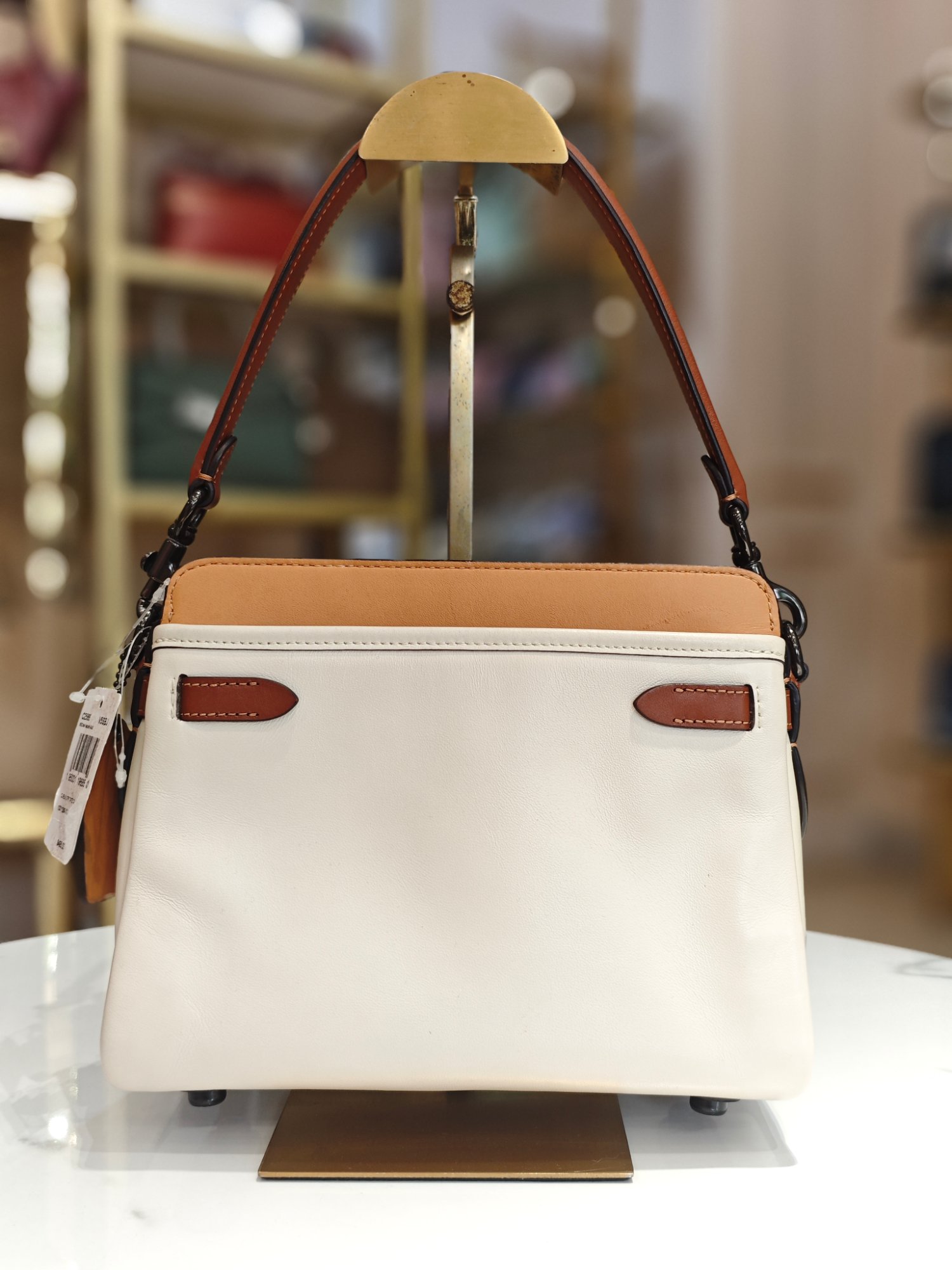 TJCCH-63335 Coach Tate Carryall In Colorblock Chalk Natural Multi PRELOVED NETT