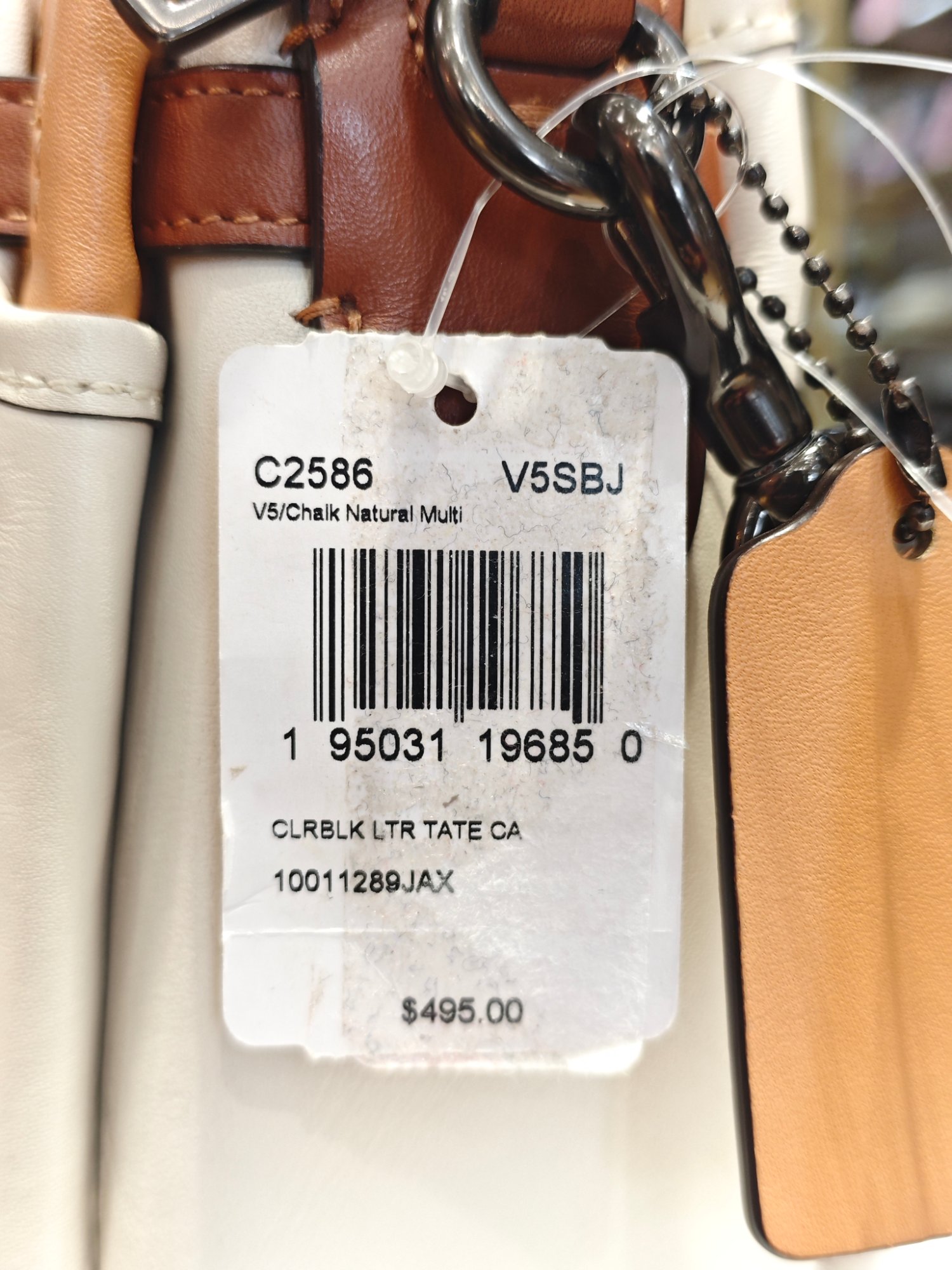 TJCCH-63335 Coach Tate Carryall In Colorblock Chalk Natural Multi PRELOVED NETT