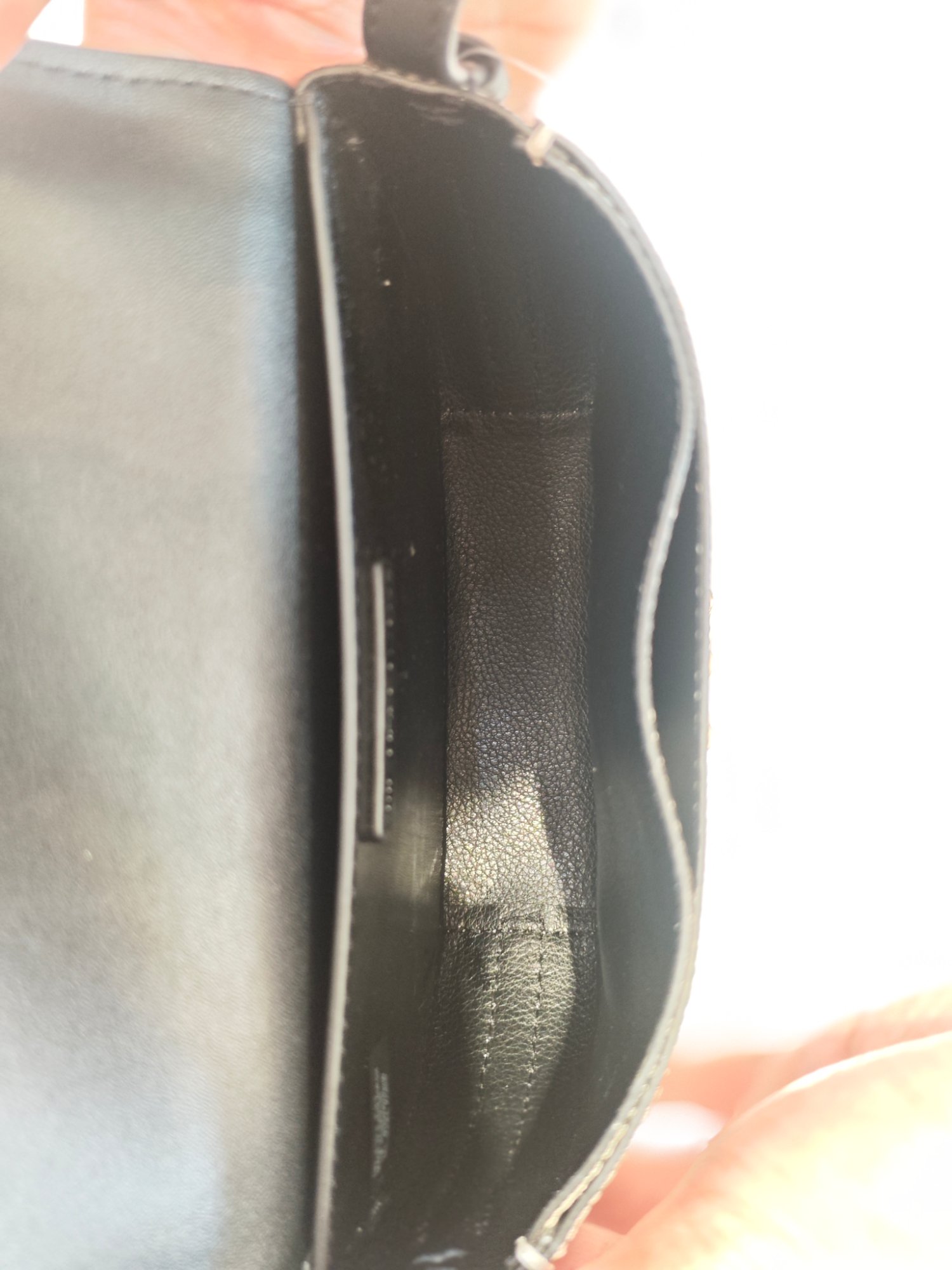 NMK-63017 Michael Kors Reed Small Logo In Leather Crossbody Bag Black NEW