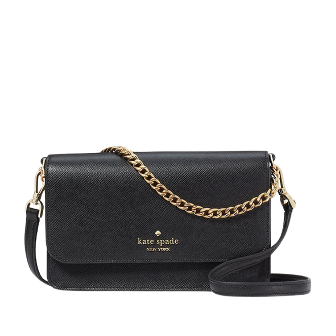 Kate Spade Madison Small Flap Crossbody Saffiano Leather Black New Image