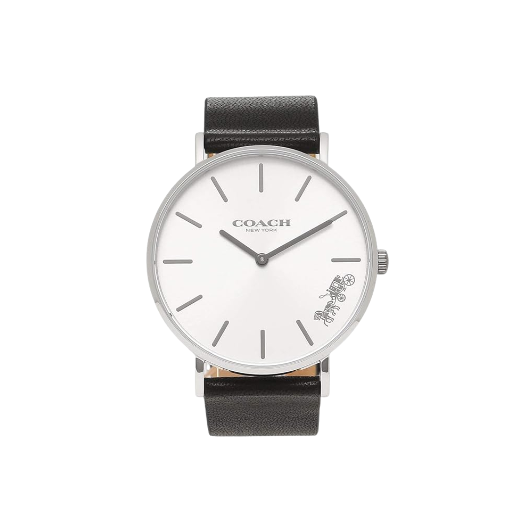 Coach Watch Perry Ladies Leather Strap Black New Image