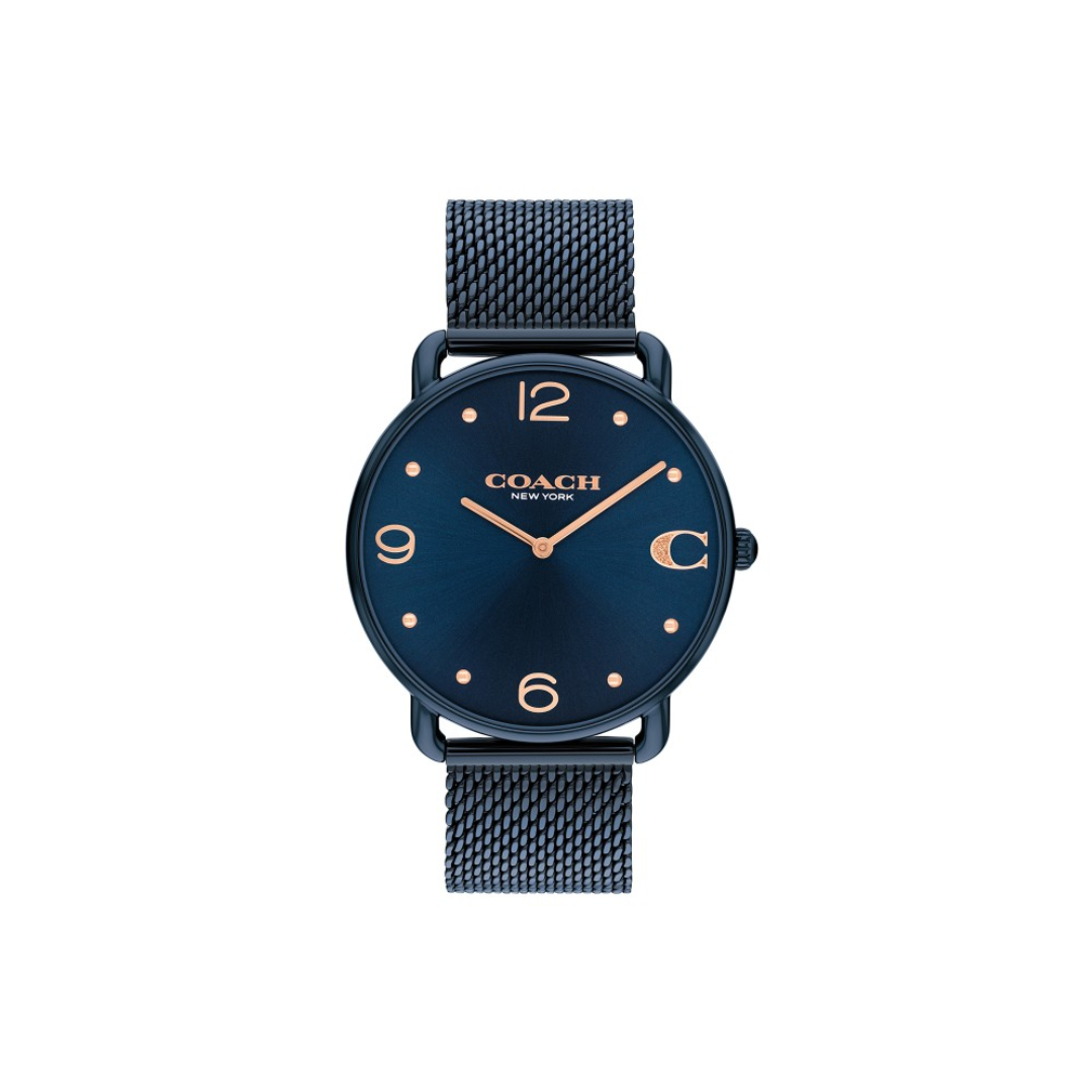 Coach Elliot Blue Mesh Strap Watch 14504257 New Image