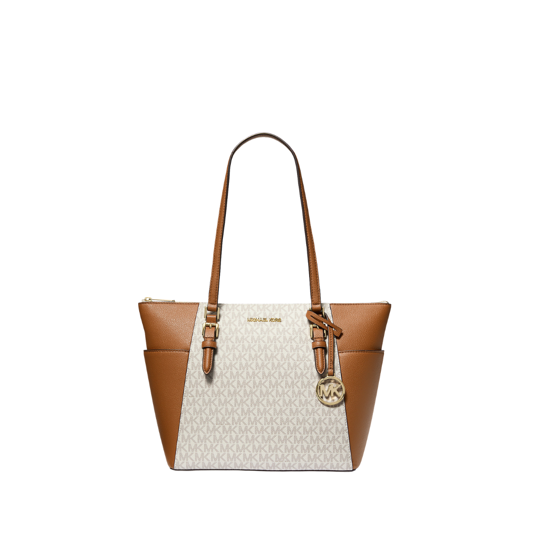 Michael Kors Charlotte Large Tz Tote Vanilla NEW Image