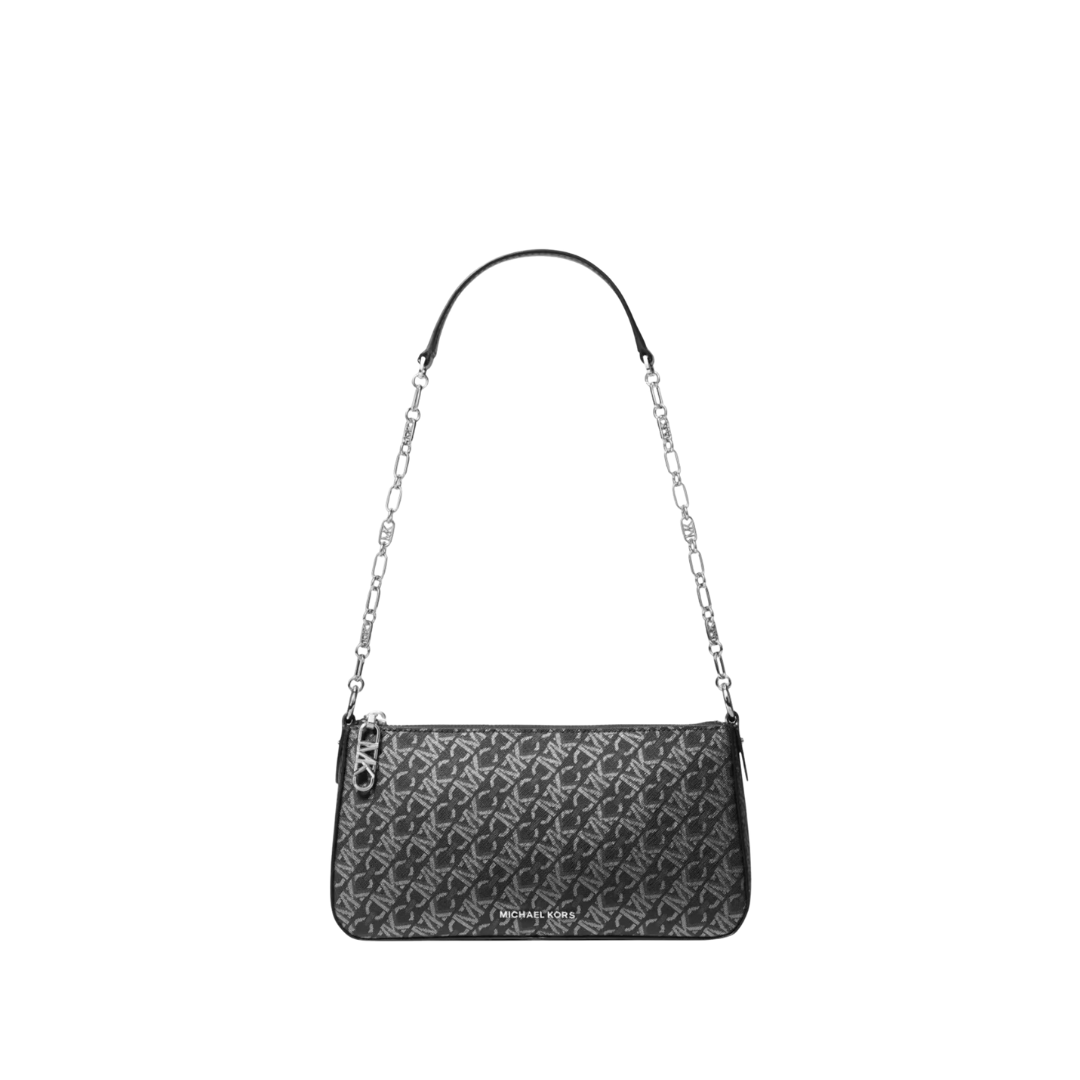 Michael Kors Empire Medium Chain Pouchette Black New Image