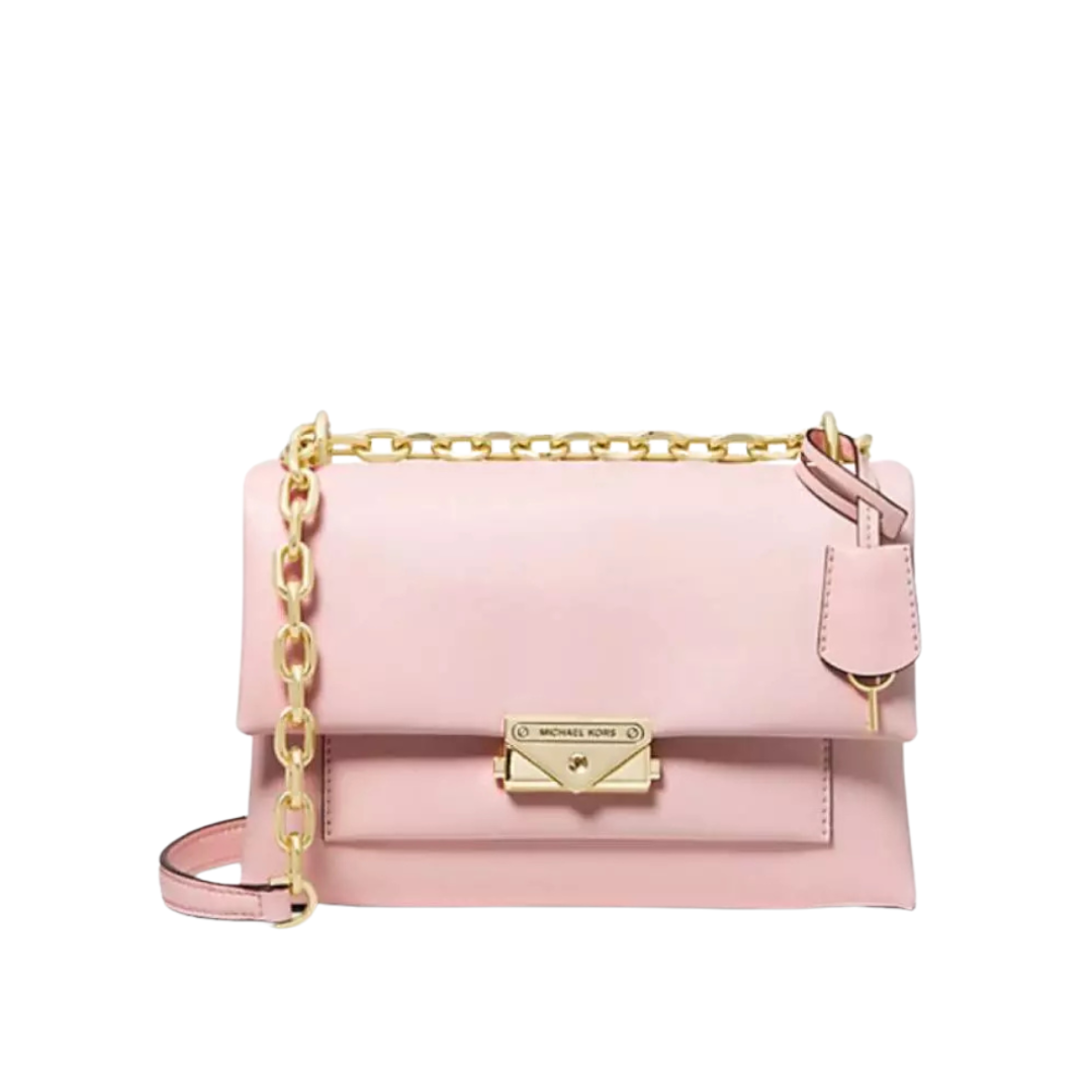 Michael Kors Cece Medium Flap Pocket Shoulder Powder Blush PRELOVED Image