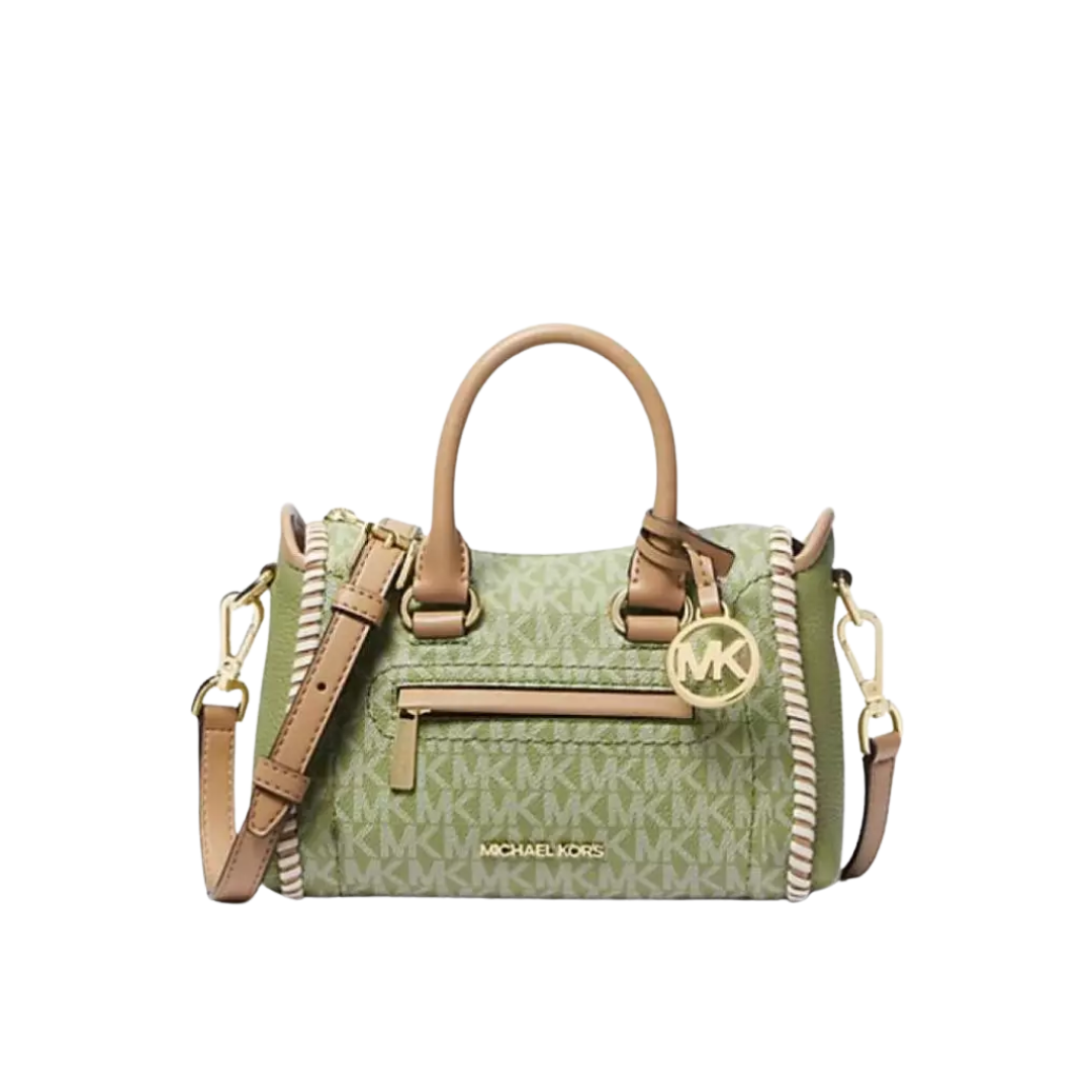 Michael Kors Carine XS Tz Satchel Crossbody Lt Sage Multi NEW Image