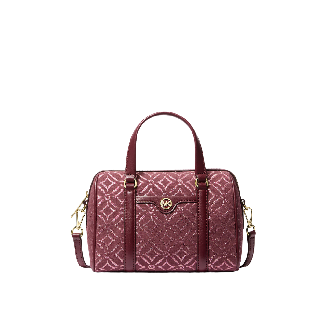 Michael Kors Travel Small Duffle Crossbody Oxblood Multi New Image